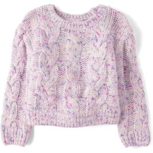 The Children’s Place Baby-Girls and Toddler Long Sleeve Crew Neck Pullover Sweater(Fading Rose)