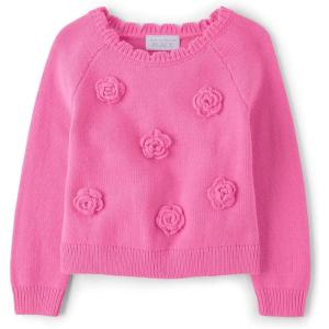 The Children’s Place Baby-Girls and Toddler Long Sleeve Crew Neck Pullover Sweater(Jazzberry)