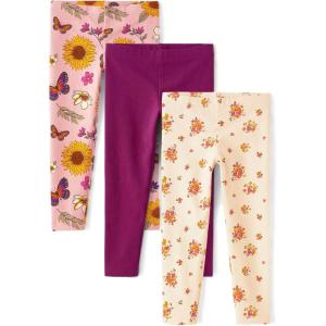 The Children’s Place Baby-Girls and Toddler Printed Leggings, Multipacks(Pink Kiss 3-pack)