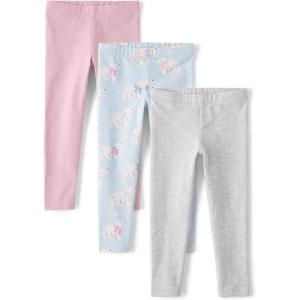 The Children’s Place Baby-Girls and Toddler Printed Leggings, Multipacks(Winter Bears/Gray/Pink)