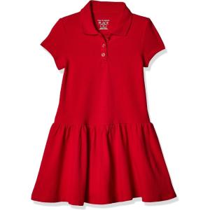 The Children’s Place Baby-Girls and Toddler Short Sleeve Pique Polo Dress Drop Waist(Ruby)