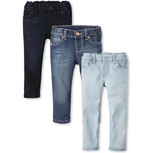 The Children’s Place Baby-Girls and Toddler Skinny Jeans(Indigo/Blue/Sky Blue 3-pack)