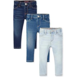 The Children’s Place Baby-Girls and Toddler Super-Soft Stretch Denim Jeggings, 3 Pack(Brooke/ Ice/ Reflection Blue 3-pack)