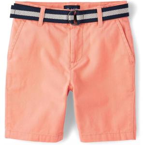 The Children’s Place Boys’ Belted Chino Shorts(Orange)