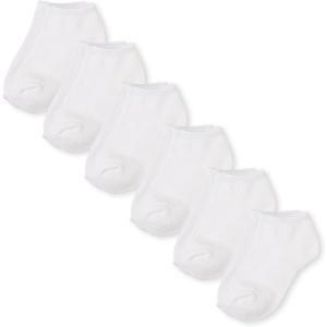 The Children’s Place Boys’ Big 6 Pack Ankle Socks(White 9997)