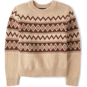 The Children’s Place Boys Long Sleeve Crew Neck Pullover Sweater(Terra Fairisle)