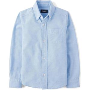 The Children’s Place Boys Long Sleeve Oxford Button Down Shirt(Lt Blue)