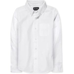The Children’s Place Boys Long Sleeve Oxford Button Down Shirt(White)