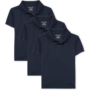 The Children’s Place Boys Multipack Short Sleeve Performance Polos(Nautico 3-pack)