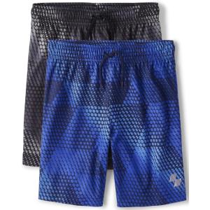 The Children’s Place Boys’ Performance Basketball Shorts 2 Pack(Mesh Print 2-pack)