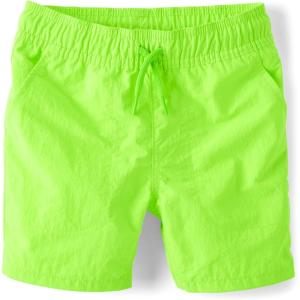 The Children’s Place Boys Quick Dry Pull on Jogger Shorts(Shocking Green)