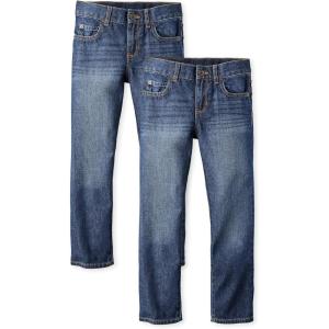 The Children’s Place Boys’ Straight Leg Jeans(Dark Jupiter 2-pack)