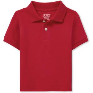 The Children’s Place Boys’ Uniform Performance Polo(Classic Red Single)