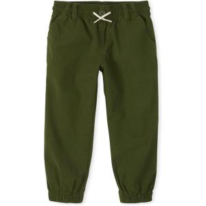 The Children’s Place Boys Woven Stretch Pull on Jogger Pants(Dark Ivy)