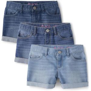 The Children’s Place Denim Shortie Shorts(Rose Wash Denim 3-pack)