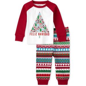 The Children’s Place Family Matching, Christmas and Holiday Pajama Sets, Cotton(Feliz Navidad Tree)