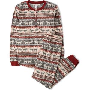 The Children’s Place Family Matching, Plaid Waffle 2 Piece Pajama Sets(Winter Fairisle)