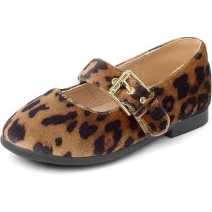 The Children’s Place Girl’s Baby Toddler Closed Toe Ballet Flats(Leopard)