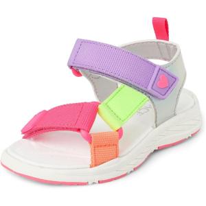 The Children’s Place Girl’s Baby Toddler Sporty Sandals with Adjustable Straps(Multi Colorblock)