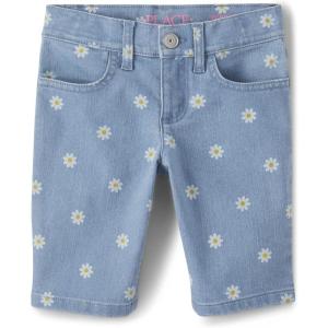 The Children’s Place Girls’ Denim Skimmer Shorts(Peony Wash)