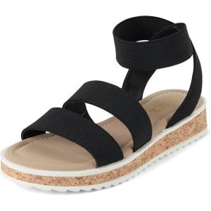 The Children’s Place Girl’s Elastic Band Sandals(Black)
