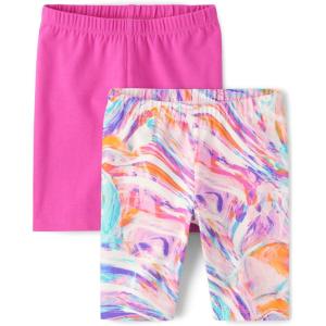 The Children’s Place Girls’ Essential Bike Shorts(Pink Summer 2-pack)