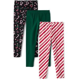 The Children’s Place Girls’ Fashion Leggings(Festive 3-pack)