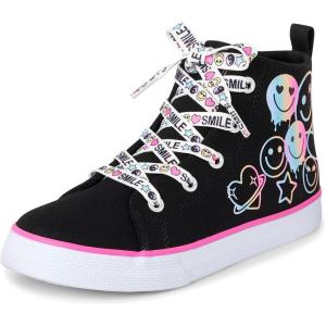 The Children’s Place Girls Girls Casual Lace Up Hi Top Sneakers(Doodle Icons)