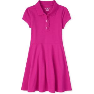 The Children’s Place Girls Pique Polo Dress(Aurora Pink)