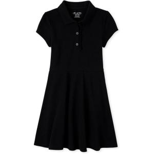 The Children’s Place Girls Pique Polo Dress(Black)