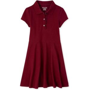 The Children’s Place Girls Pique Polo Dress(Rubine)