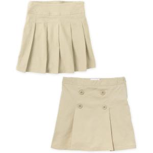 The Children’s Place Girl’s Pleated/Button Skort(Sandy 2-pack)
