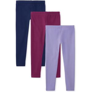 The Children’s Place Girls’ Printed Leggings 2-Pack(Navy/Plum/Purple 3-pack)