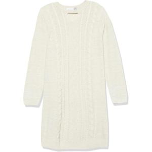 The Children’s Place Girls Puff Sleeve Dress, Long Sleeve(Cable Knit White)