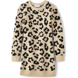 The Children’s Place Girls Puff Sleeve Dress, Long Sleeve(Cashew)