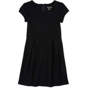 The Children’s Place Girls’ Short Sleeve Basic Skater Dress 2 Pack(Black)