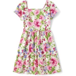 The Children’s Place Girls’ Short Sleeve Dressy Dress(Jasmine Floral)