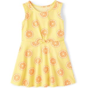 The Children’s Place Girls’ Short Sleeve Dressy Dress(Orange Slices)