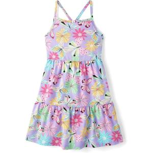 The Children’s Place Girls’ Short Sleeve Dressy Dress(Petal Purple Tiered)