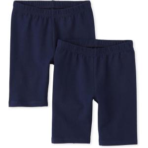 The Children’s Place Girls’ Solid Bike Shorts(Tidal 2 Pack)