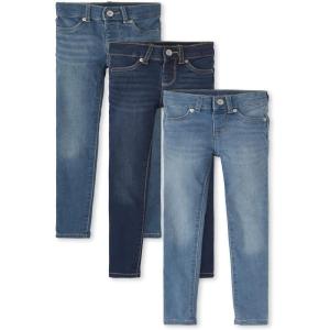 The Children’s Place Girls Stretch Denim Jeggings, 3 Pack(Vaile)