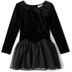 The Children’s Place Girls Tutu Dress, Long Sleeve(Black Tutu)