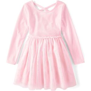 The Children’s Place Girls Tutu Dress, Long Sleeve(Rose Mist Velour)
