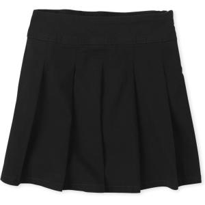 The Children’s Place Girls’ Uniform Pleated Skort(Black Single)