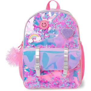 The Children’s Place Kids’ Preschool Elementary Backpack for Boys and Girls(Pink Confetti Shaker)