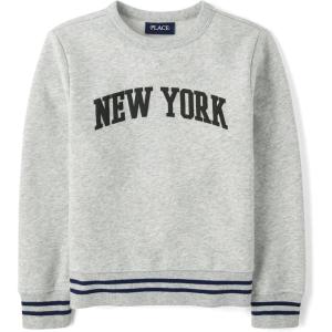 The Children’s Place Long Sleeve Crew Neck Pullover Sweatshirt(New York)
