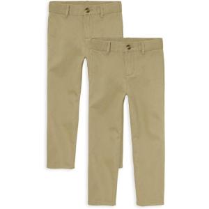The Children’s Place Stretch Relaxed Straight Chino Pants,multipacks(Flax 2-pack)