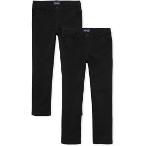 The Children’s Place Stretch Skinny Chino Pants,multipacks(Black 2-pack)