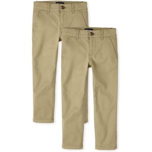 The Children’s Place Stretch Straight Chino Pants,multipacks(Flax 2-pack)