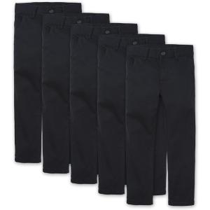 The Children’s Place Stretch Straight Chino Pants,multipacks(New Navy 5-pack)